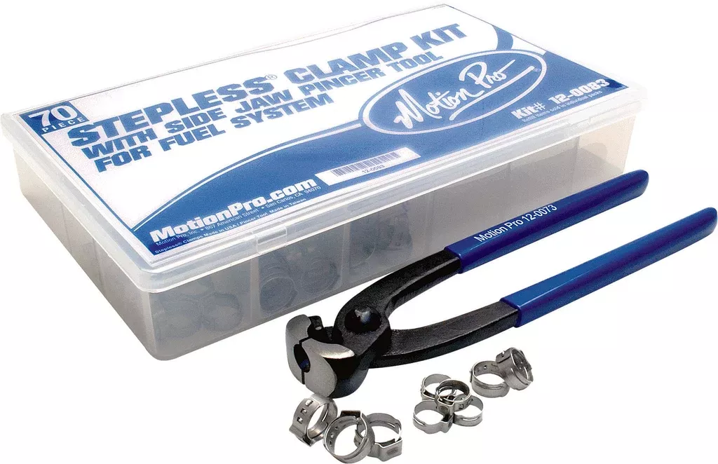 Motion Pro 12-0083 Stepless Clamp Fuel Line Fittings Kit – 80 pcs w /Pincer Tool