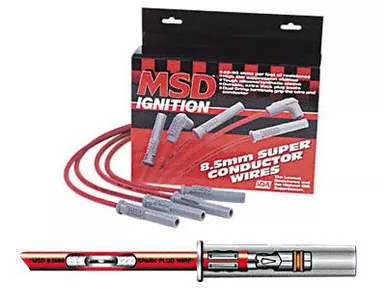 MSD 35659 Super Conductor Spark Plug Wire Set, Red for Various Vehicles