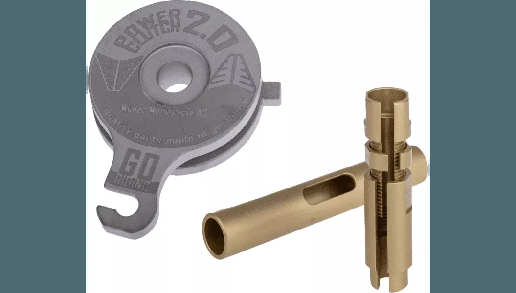 Muller Power Clutch 2.0 with Bowden Cable for '17-Up Harley Davidson M8 Models (Not for '26 Up Revolution Max, Trike or hydraulic clutch models)