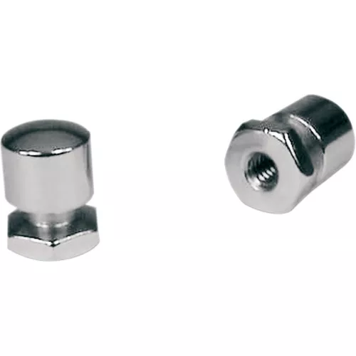 Mustang Chrome Solo Mounting Nuts for Harley