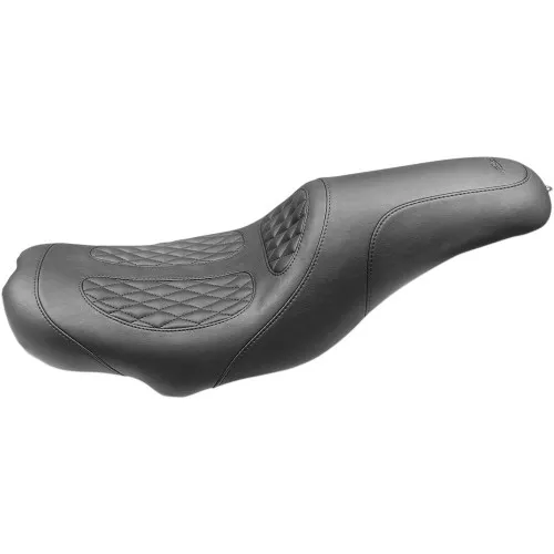 Mustang PerewitzSignature Fastback Seat for Yaffe Razorback Tank 2008-2023 Harley Touring - Diamond