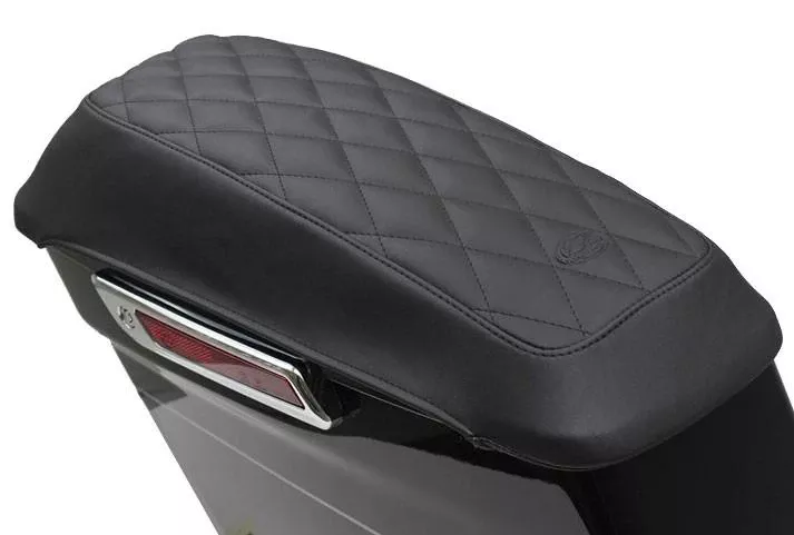 Mustang Saddlebag Lid Covers for Harley Davidson FL Touring '14-Up - Diamond Stitching
