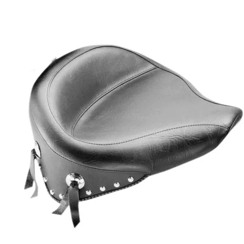 Mustang Wide Solo Seat for 2000-2015 Harley Softail FLSTC/FLSTS - Studded