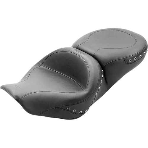 Mustang Wide Touring Seat for 1997-2007 Harley FLHR FLHX- Black Studs