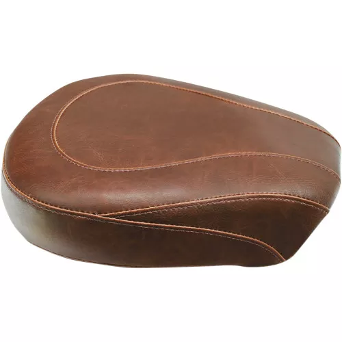 Mustang Wide Tripper Brown Rear Seat for 2008-2023 Harley Touring - Smooth