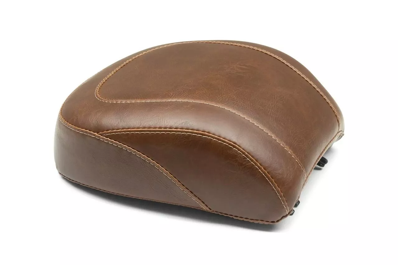 Mustang Wide Tripper Seat Passenger Pillion for '18-Up Harley-Davidson Softail Fat Boy - Original Brown