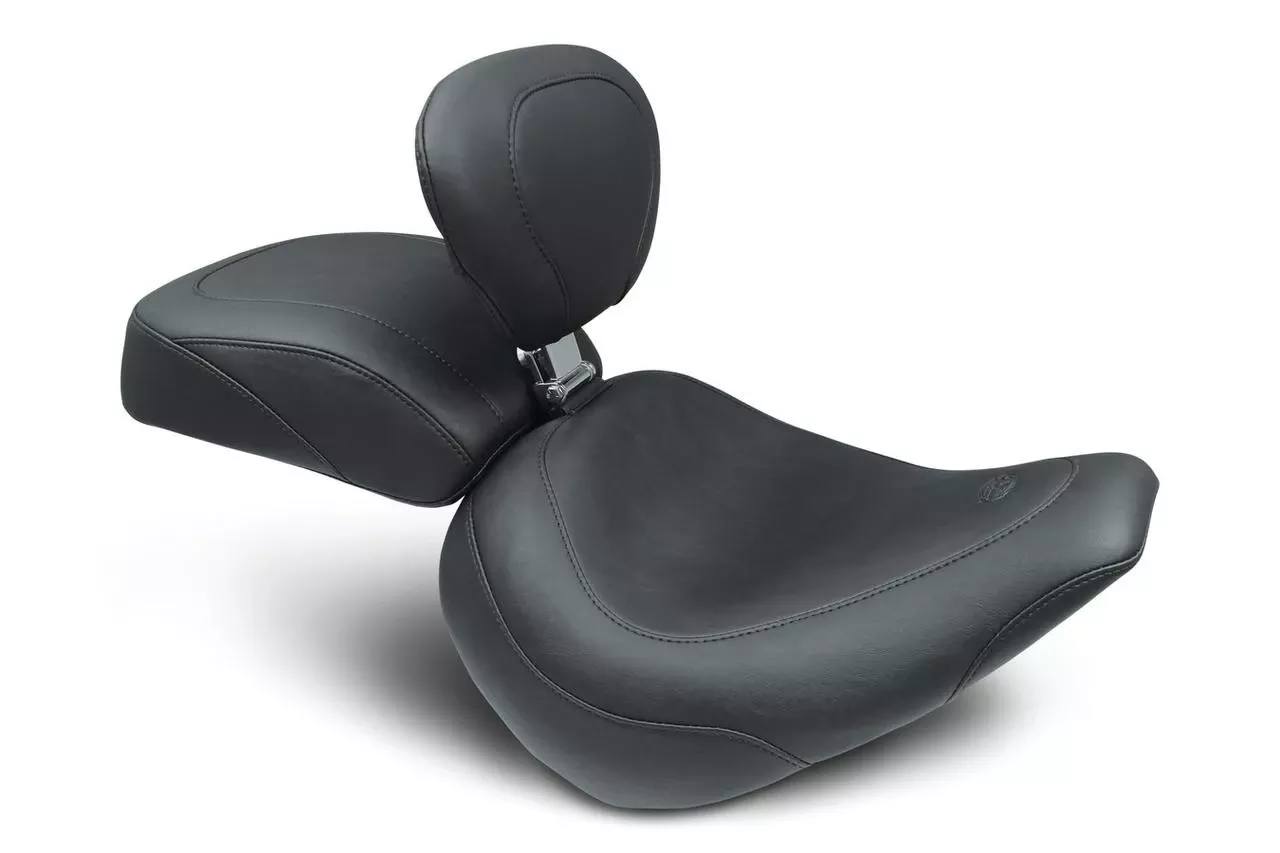 Mustang Wide Tripper Solo Seat with Driver Backrest for '18-Up Harley Davidson Softail Breakout