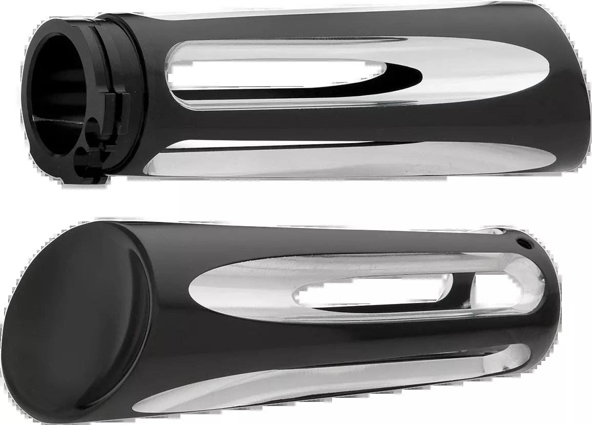 Ness-Tech Deep Cut Billet Grips - Black