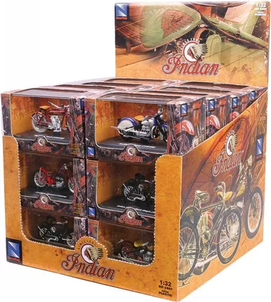 New-Ray Die-Cast Replica 24/Pc Indian Bike Asstd 1:32 - 06067