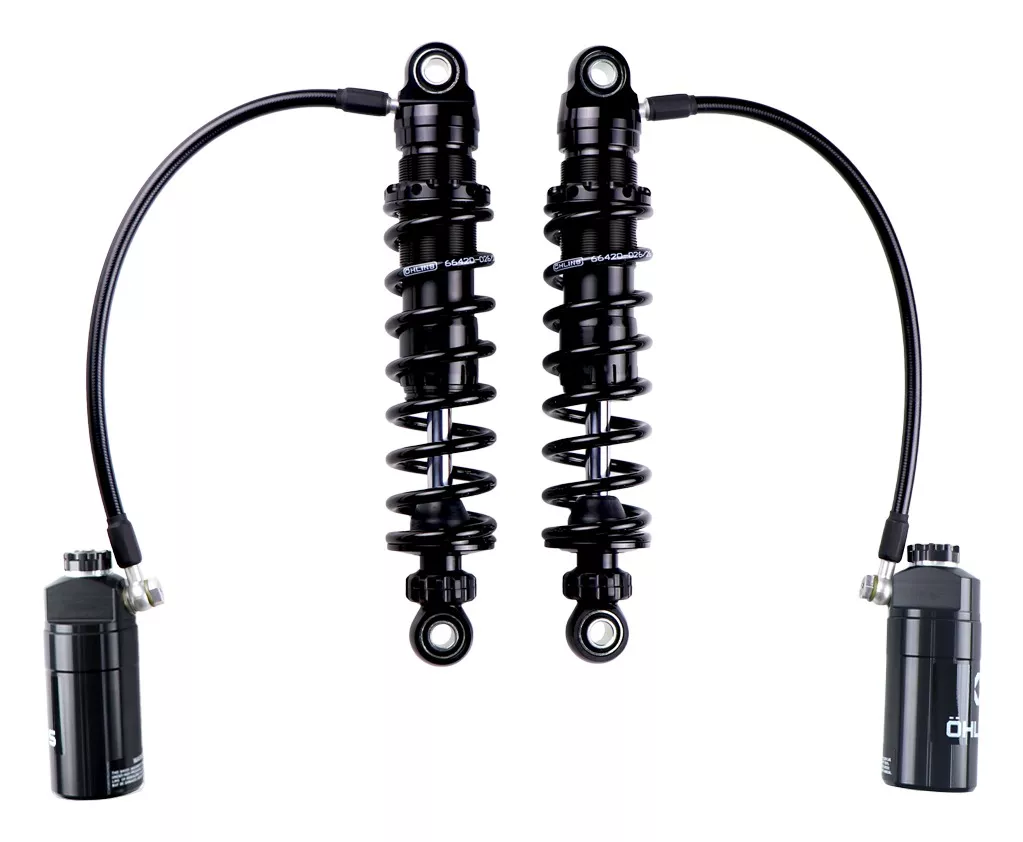 Ohlins STX Pro Blackout Reservoir Shocks For Harley Touring 2014-2026