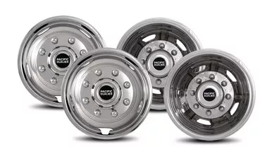Pacific Dualies 30-1708 17" Polished Wheel Simulator fits Chevy/GMC 3500