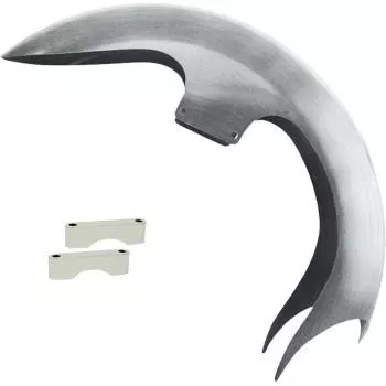 Paul Yaffe Bagger Nation Steel Talon Front Fender with Chrome Adapters for '96-13 Harley Davidson Touring Models - 21"