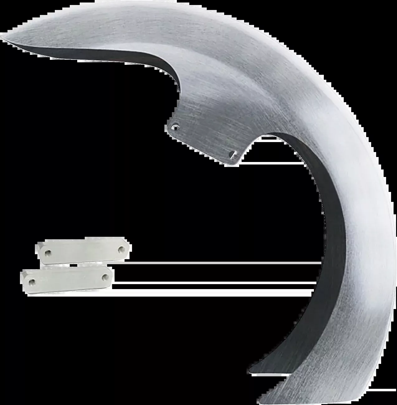 Paul Yaffe Silver DEI Front Fender 2014-24 Harley Touring FLHX 16"-19" Wheel