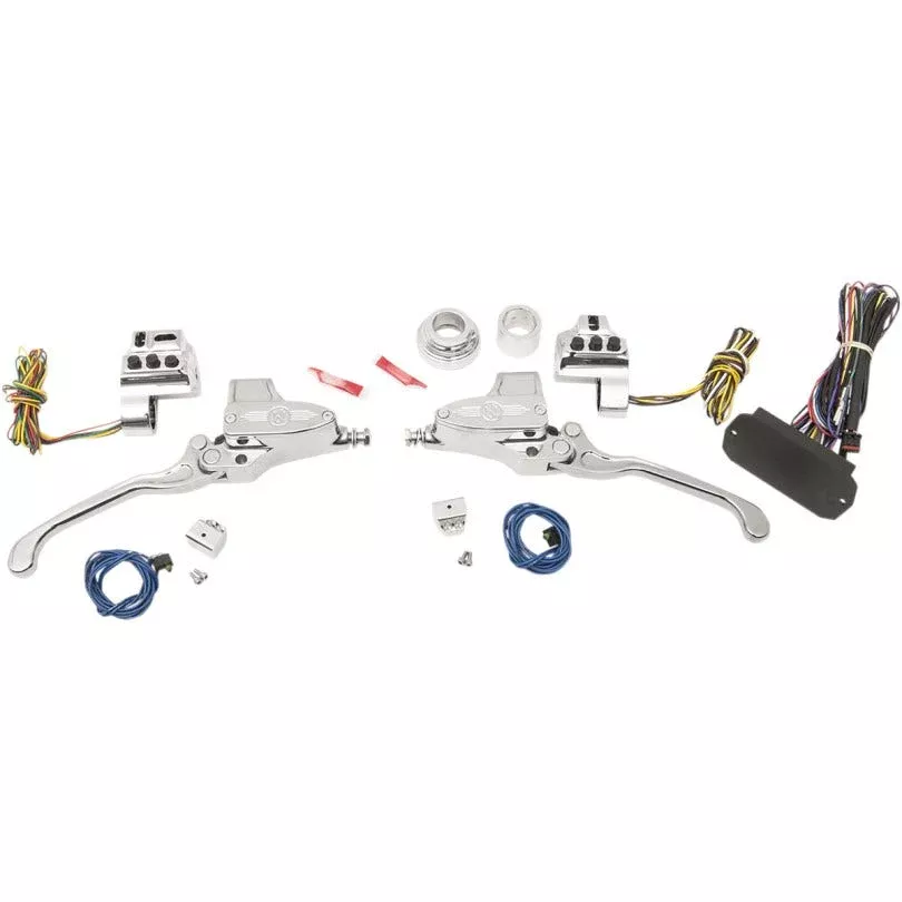 Performance Machine Chrome 11/16 Can Bus Handlebar Control Kit 14-16 FLH