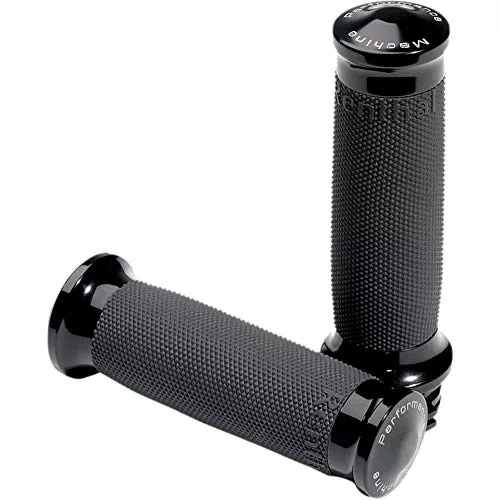 Performance Machine Contoured Renthal Grips Black 0063-2020B
