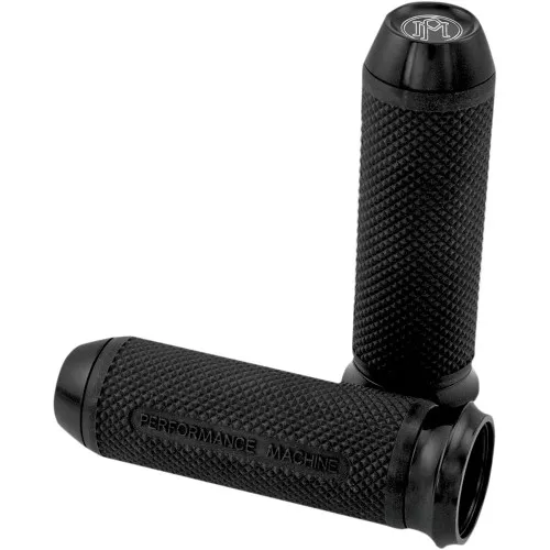 Performance Machine Elite Grips for Harley Electronic Throttle - Black