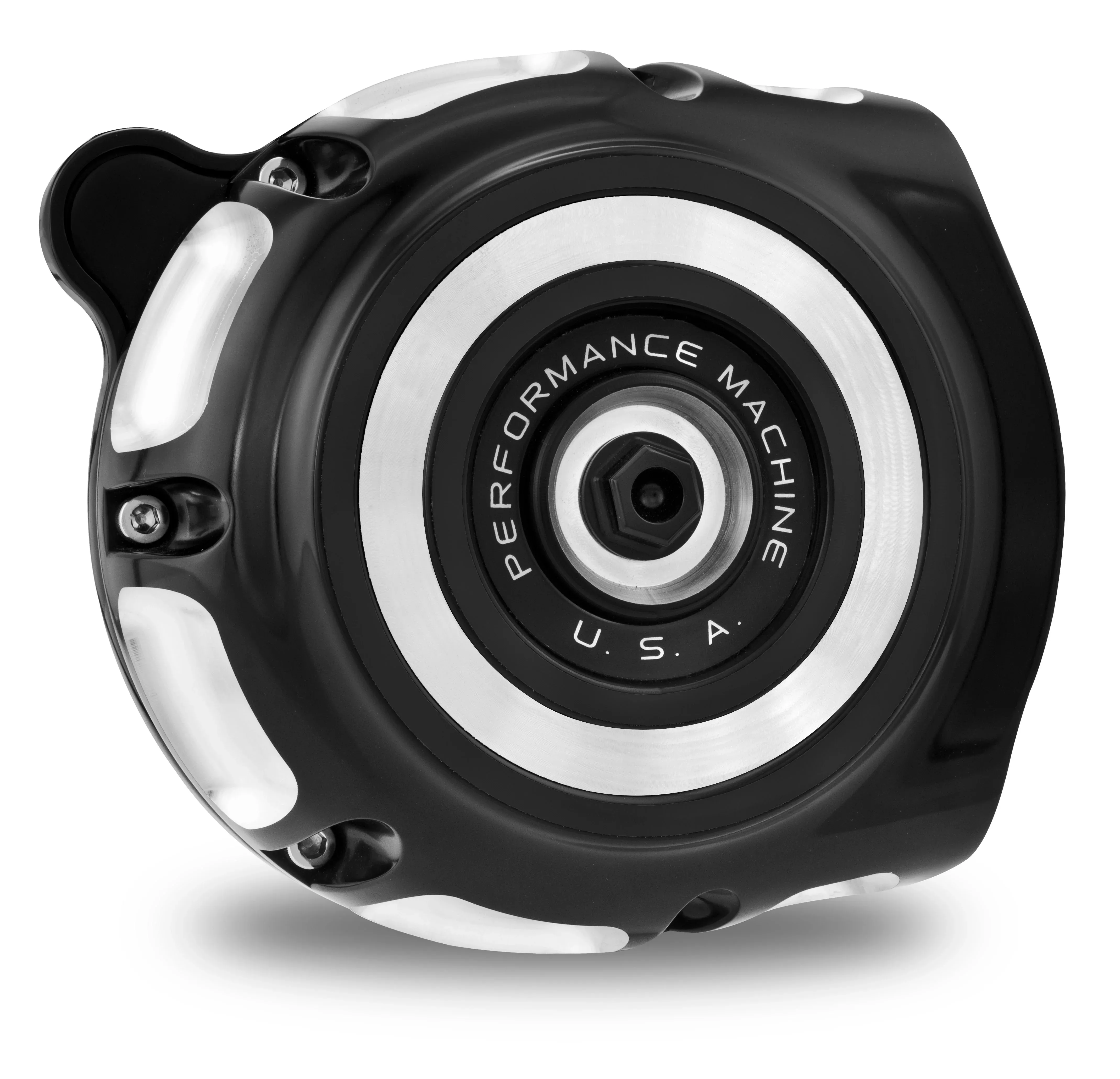 Performance Machine PM Black Contrast Cut Vintage Air Cleaner Indian Chieftain