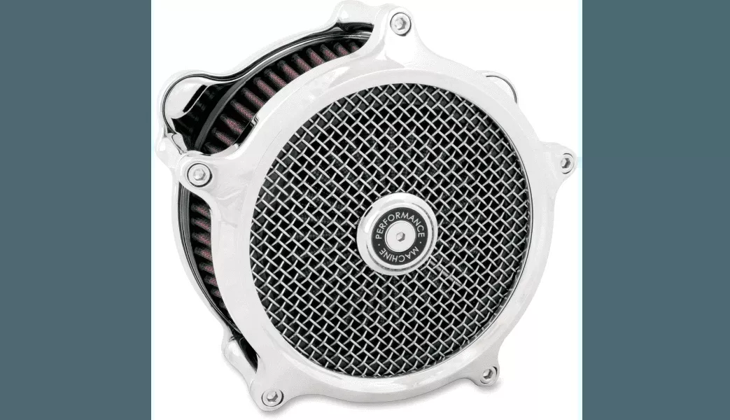 Performance Machine Super Gas Air Cleaner Kit for '08-16 Harley Davidson Touring/Trike and '16-17 Softail, '16-17 FXDLS, '14-15 FLSTNSE, '13-14 FXSBSE, '11-12 FLSTSE - Chrome