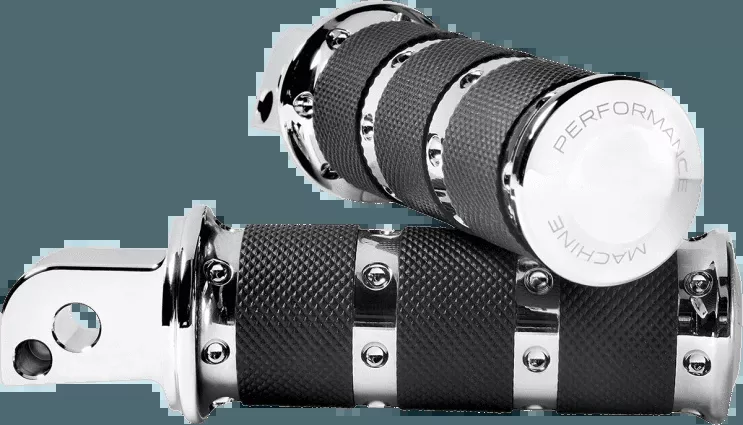 Performance Machine XLS Passenger Foot Pegs for '18-Up Harley Davidson Softail Models - Chrome