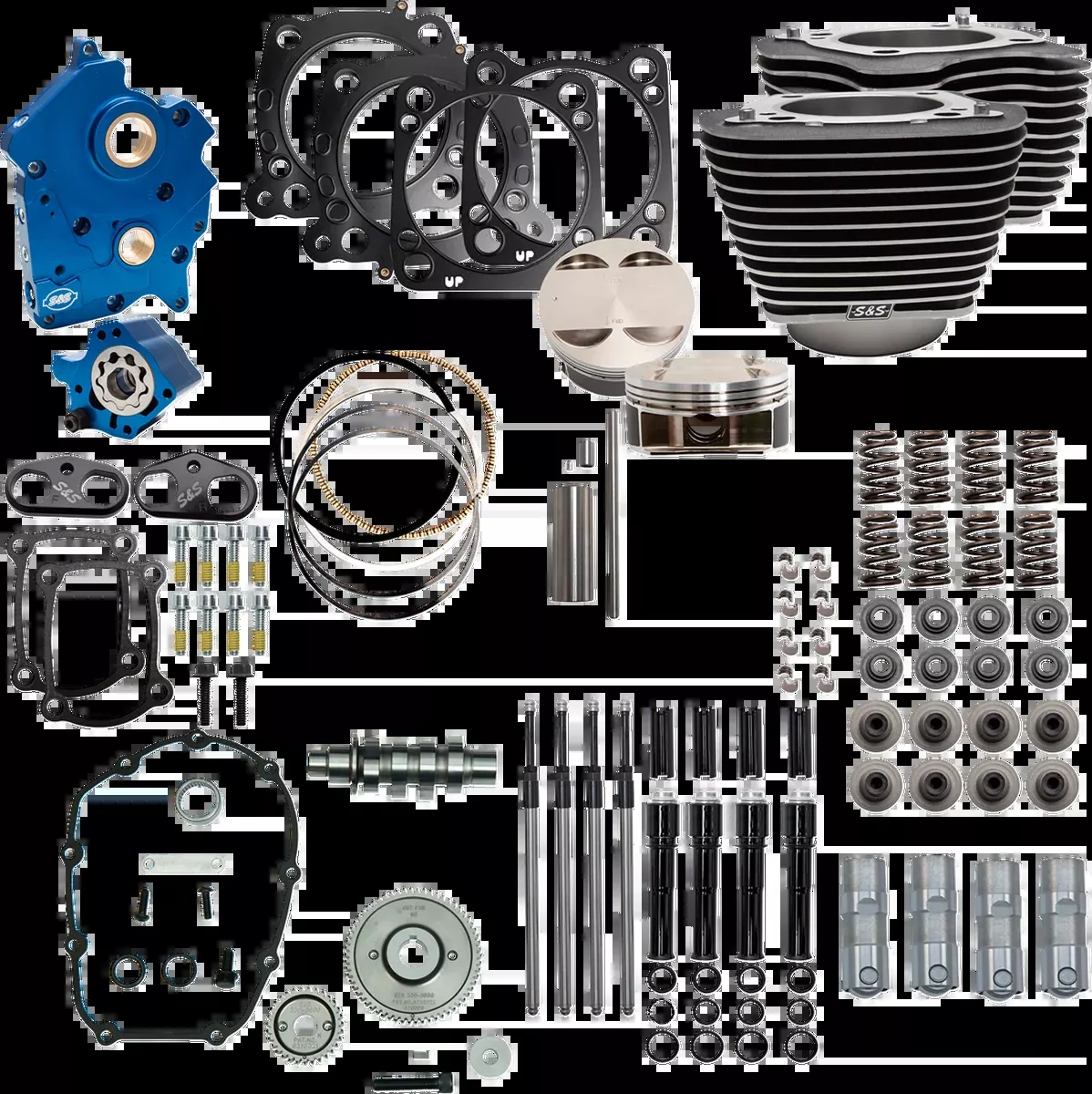 Power Pack - 4.375" Stroke - Oil Cooled - Black w/Highlights - M8