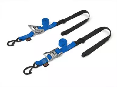 Powertye Ratchet 1.5" Blu 2-Latch Hooks W/Soft-Tye - 30573-ST