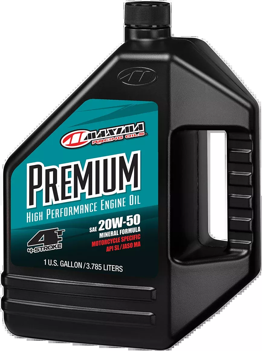 Premium High Performance Mineral 4T Engine Oil - 20W-50 - 1 US gallon