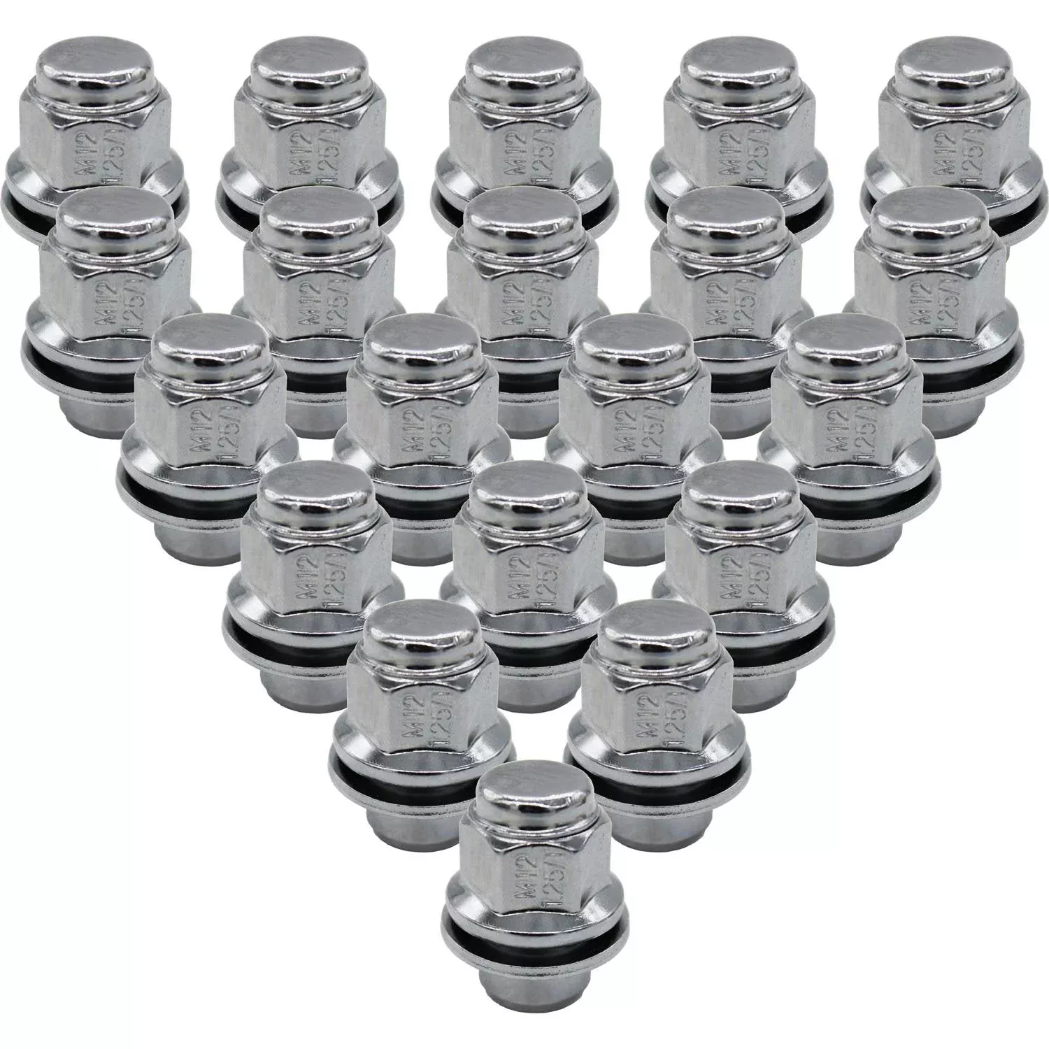 Premium Service M12x1.25 Bulge Medium Mag Seat 13/16" Hex Wheel Lug Nut Pack of 20