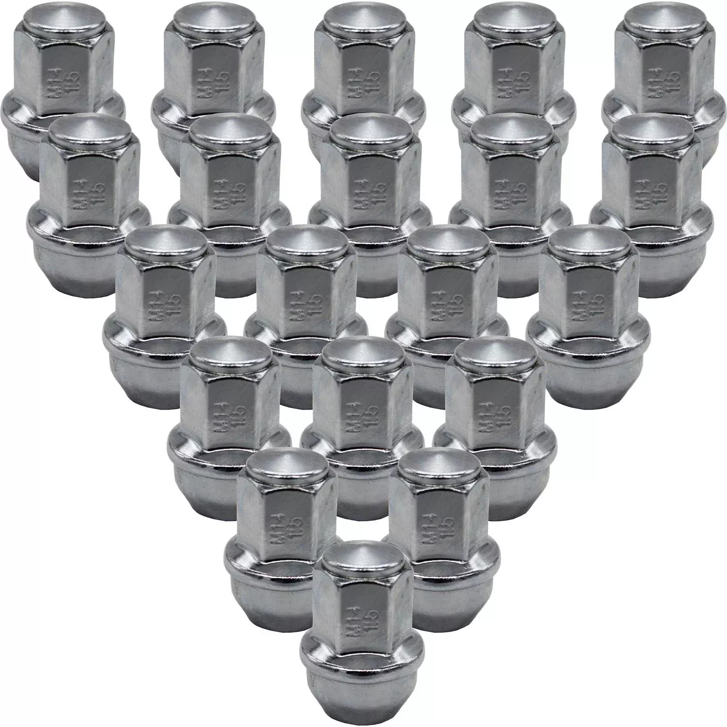 Premium Service M14x1.50 Bulge Acorn 13/16" Hex Wheel Lug Nut Pack of 20
