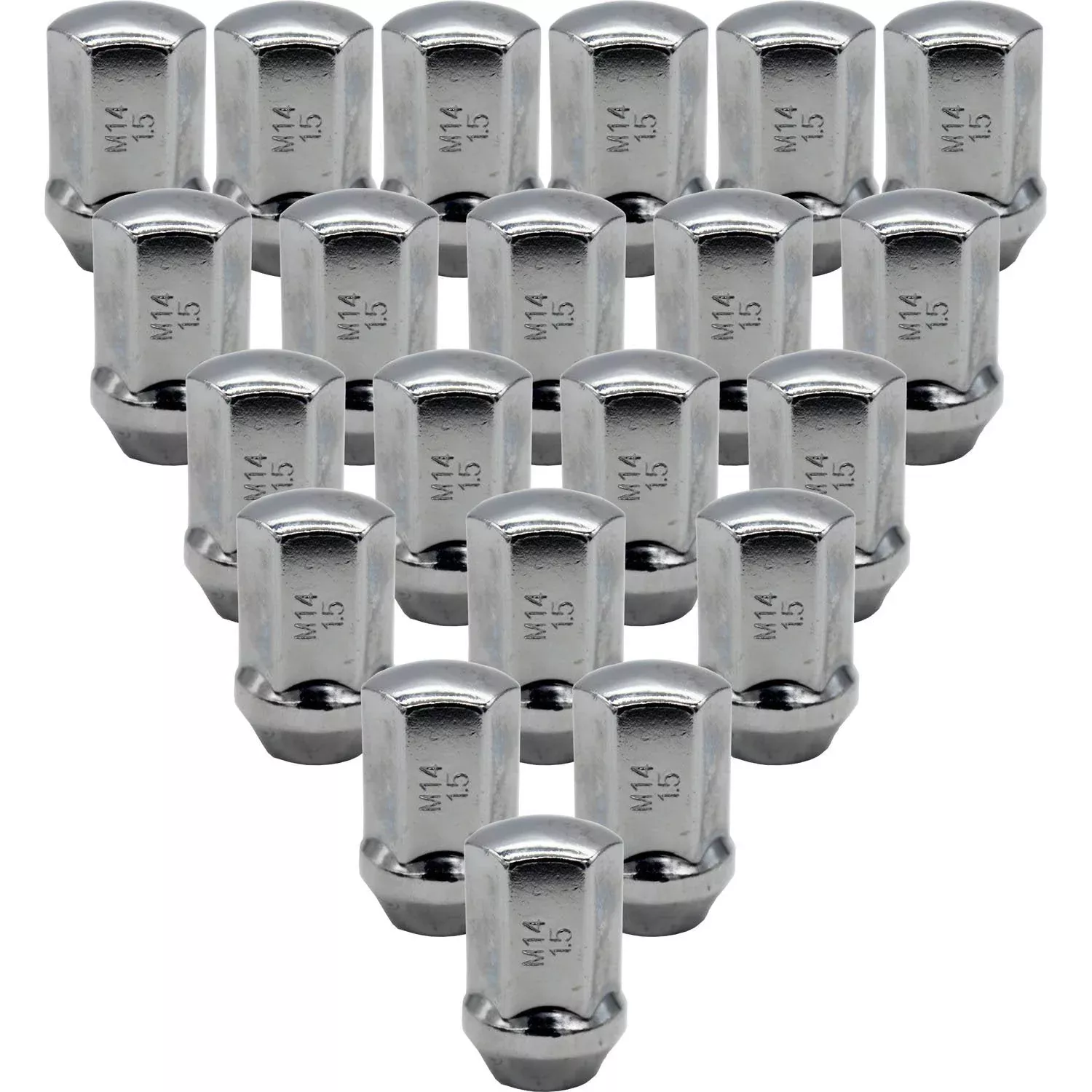 Premium Service M14x1.50 Duplex Bulge 7/8" Hex Wheel Lug Nut Pack of 20