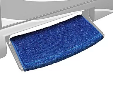 Prest-O-Fit 2-0204 Wraparound Radius RV Step Rug Imperial Blue 22 Inch Wide