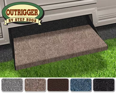 Prest-O-Fit 2-0351 Outrigger RV Step Rug Walnut Brown 23 Inch Wide