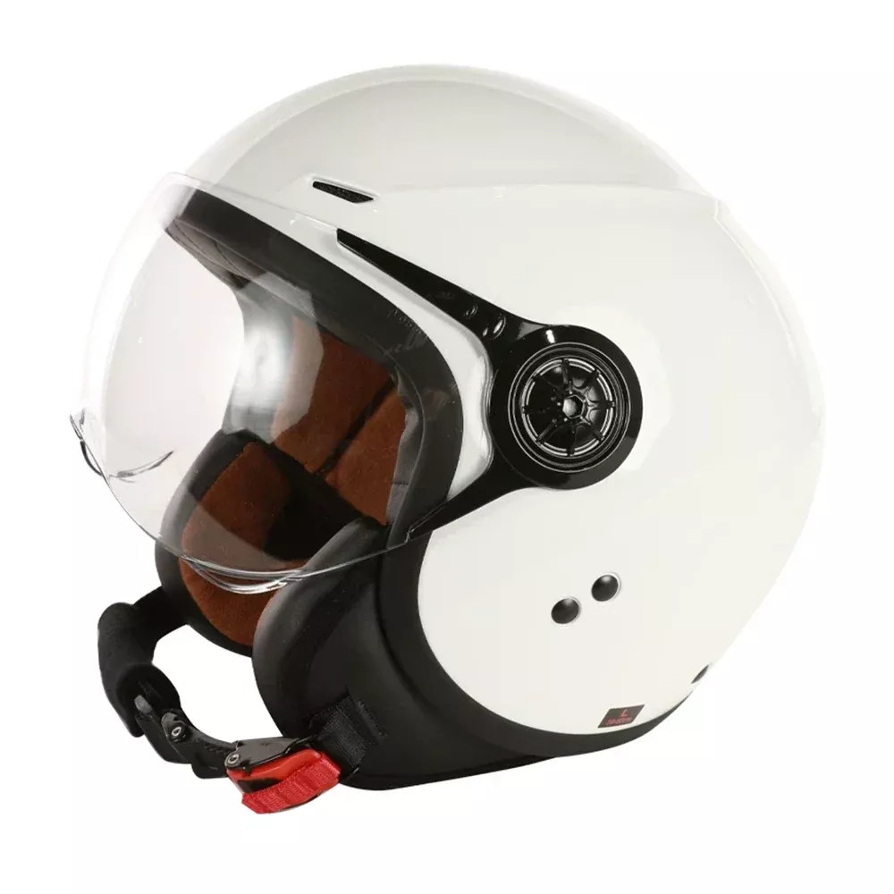 Prima 3/4 Open Face Helmet w/ Shield – Gloss White | DOT