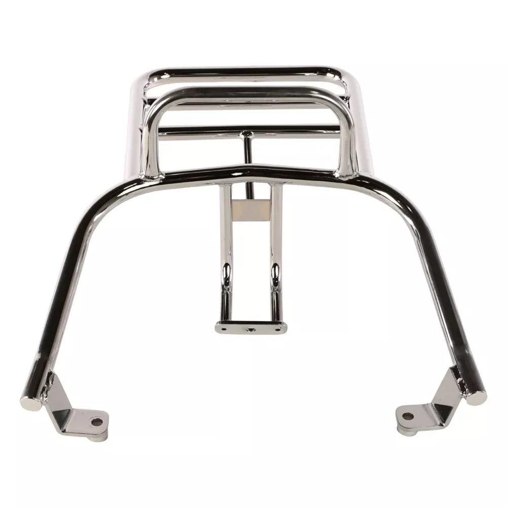 Prima Chrome Flat Rear Rack: Lance Cali & Havana