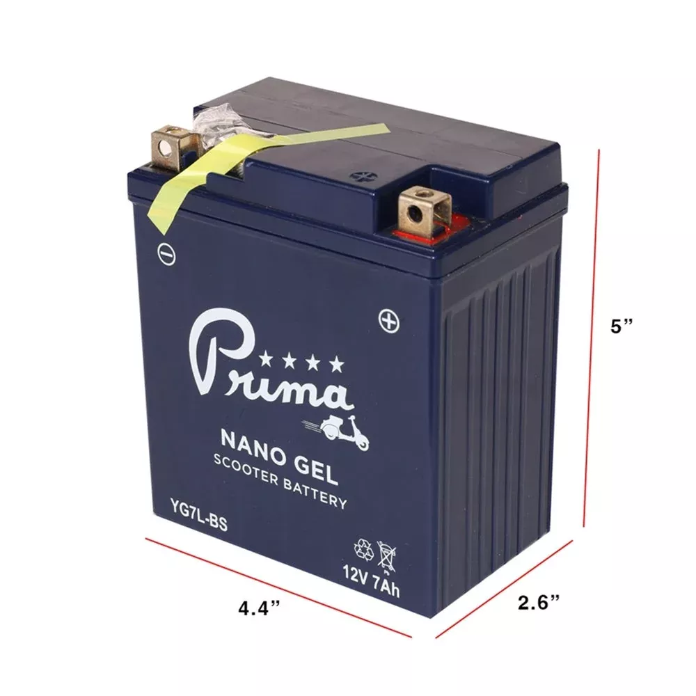 Prima YG7L-BS Scooter Battery - Nano Gel