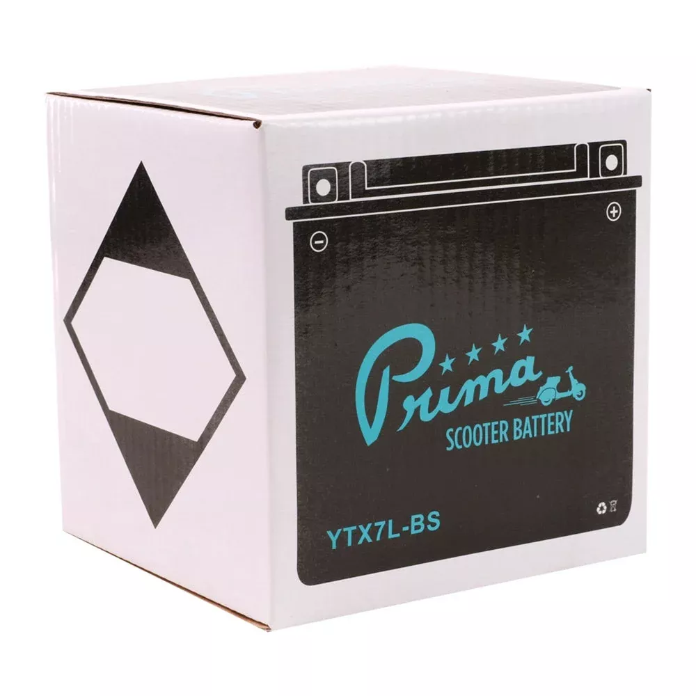 Prima YTX7L-BS Battery - Vespa Primavera, Sprint & Honda PCX