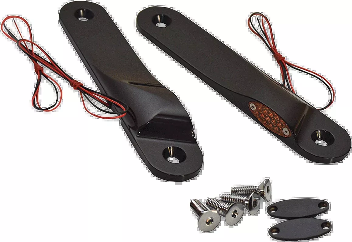 Pro One Black Amber LED Front Turn Signals for 1997-2020 Harley Touring Bagger
