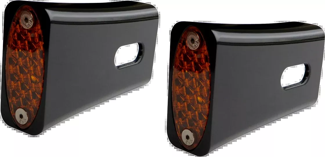 Pro One Black Amber LED Marker Light Kit 1984-2017 Harley Softail FXST FLST