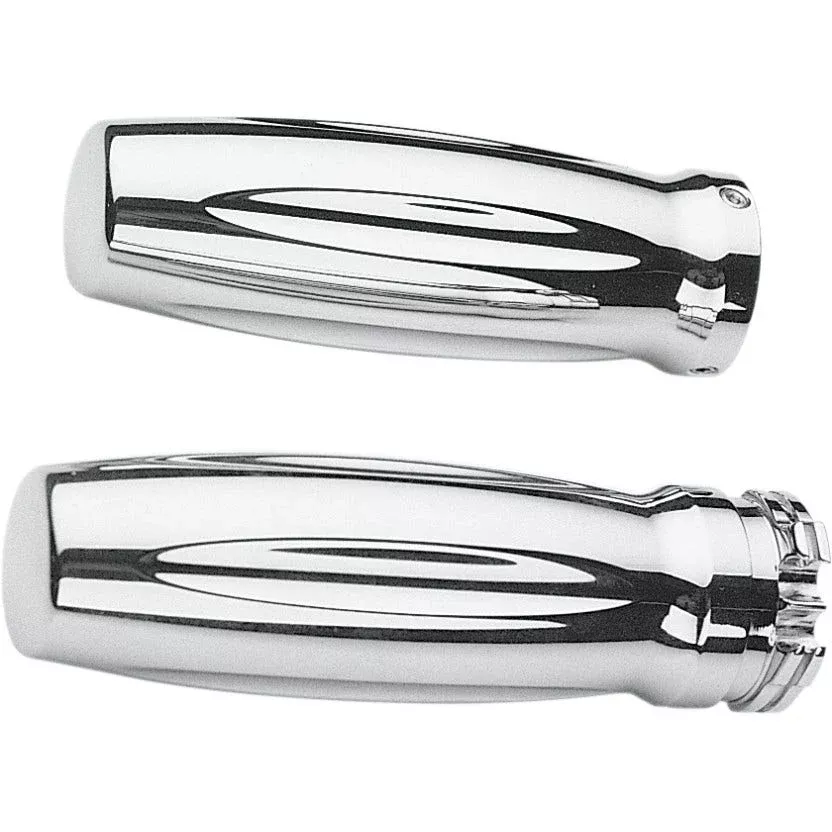 Pro-One Chrome Millennium Billet Hand Grips for Harley Cable Throttle 84-17
