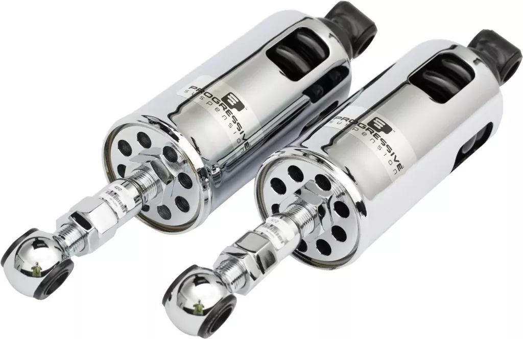 Progressive Suspension – 422-4002C – 422 Series 9.5 Heavy Duty Shocks – 1117 Spring Rate – lbs for Harley-Davidson – Chrome