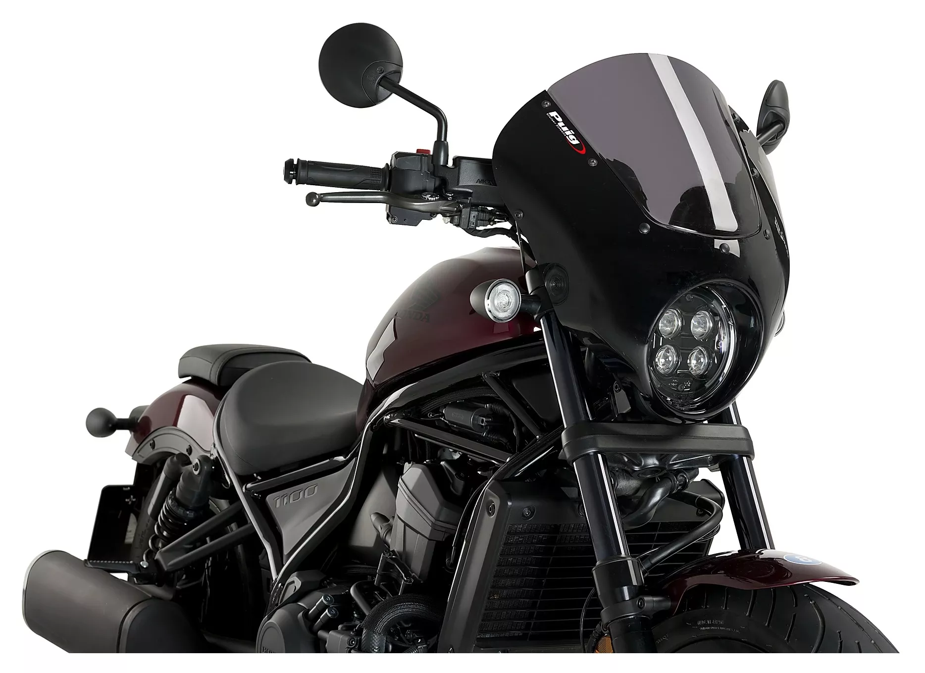 Puig Dark Night Semi-Fairing Honda Rebel 1100 2021-2026