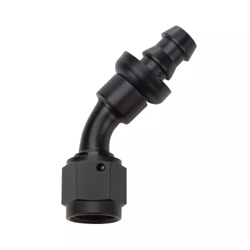 Pushlock Hose End Black 45 Deg Elbow -8 ALL49433