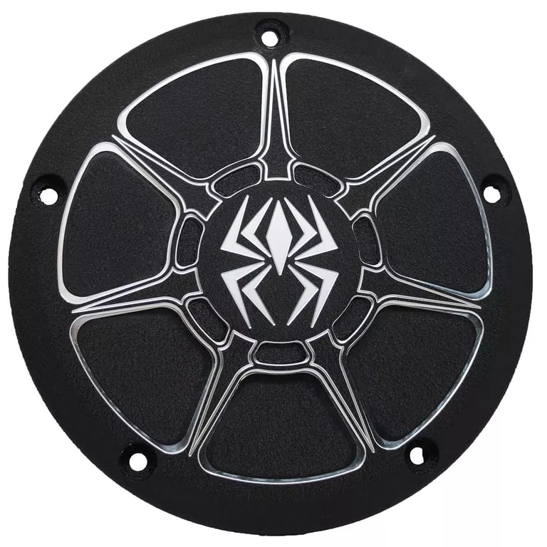 Rekluse Derby Cover – Black Wrinkle – Harley (CHECK MODEL)