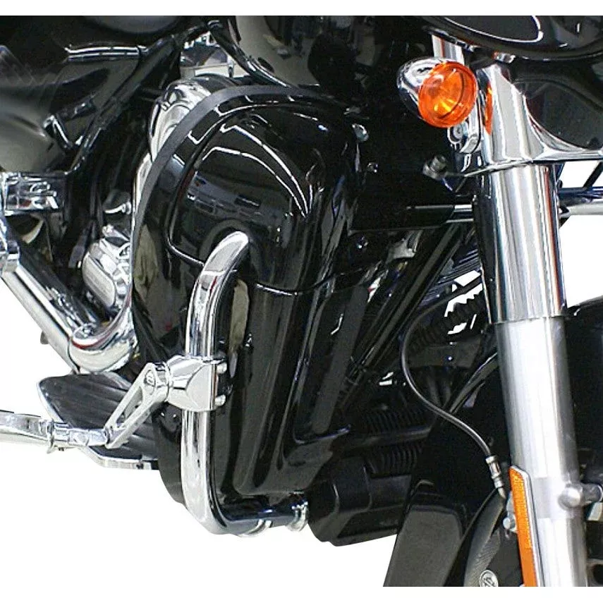 Rivco ABS Gloss Black Vented Lower Leg Fairings Glove Box Kit Harley FLH/T 84-13