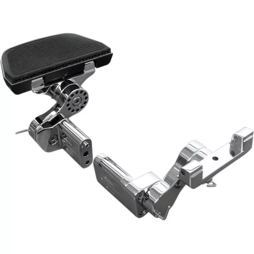 Rivco Chrome Adjustable Passenger Floorboard Mounts for Harley Touring 93-17