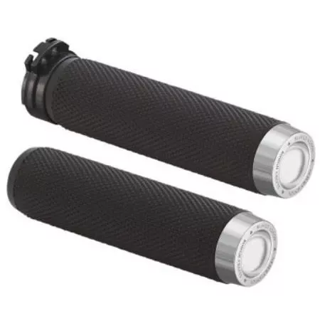 Rough Craft Cable Operated Grips for '96-Up Harley Davidson Models (Chrome or Black)