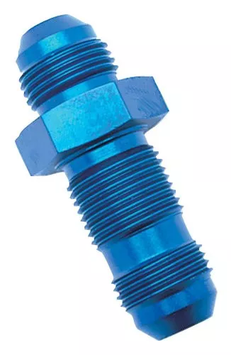 Russell Performance 661160 Blue Anodized -3AN Straight Flare Adapter Fitting