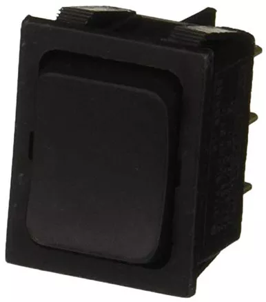 RV Designer S471 Rocker Switch 5 Amp Momentary On/Off DPDT Black DC Electrical