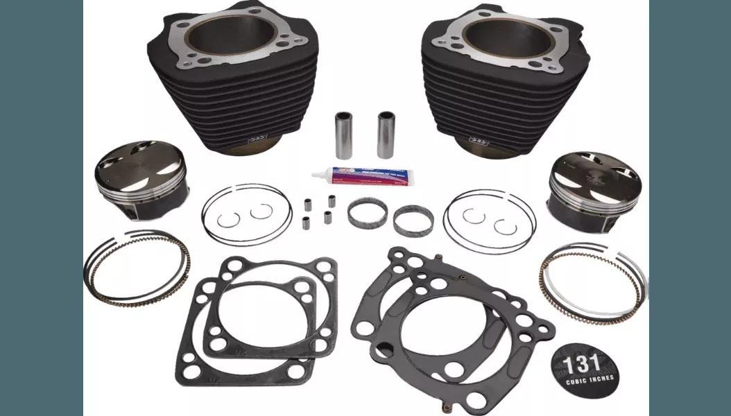 S&S Cycle 131" Hot Set Up Engine Performance Kit 4-5/8" Stroke for '18-25 Harley Davidson Softail Models - Black Granite w/Highlight