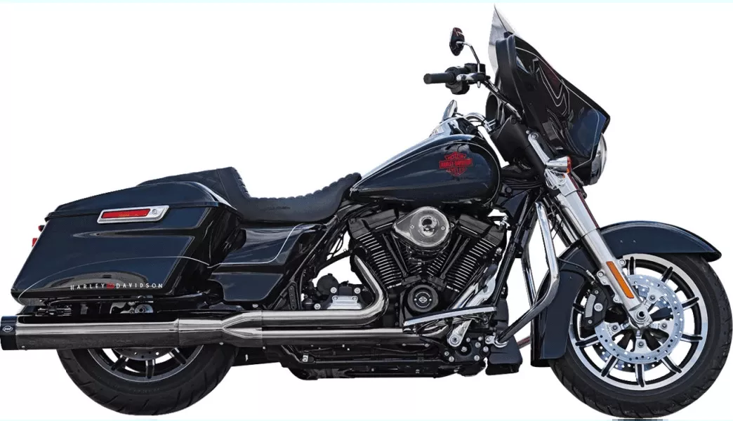 S&S Cycle 2:1 Sidewinder Exhaust for '17-Up Harley Davidson Touring Models - Lava Chrome (Race Only)