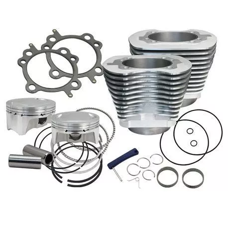 S&S Cycle 4" Sidewinder 100" Big Bore Kit '99-'06 HDÂ Big Twin Cam Silver